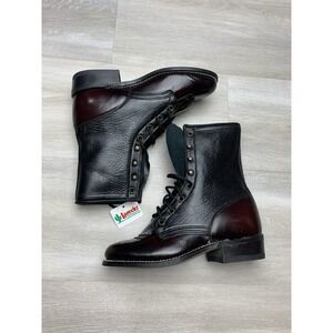 Vintage Laredo Western Boots Women Sz 5 M Leather Lace Up Kiltie Black